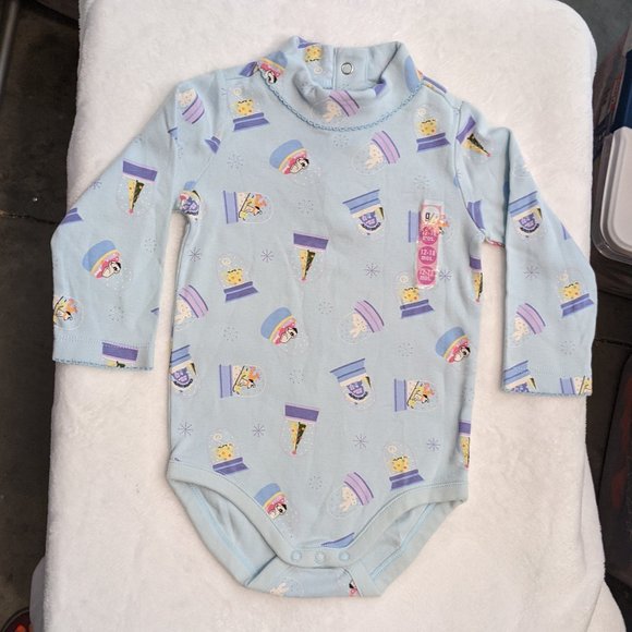Gymboree Cute Blue Turtleneck Onesie with Snow Globe Pattern - 12-18 Months - Picture 6 of 15